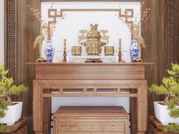 Ý nghĩa từng vật phẩm bằng gỗ cho bàn thờ chung cư