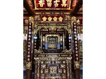 Bộ hoành phi câu đối, cửa võng cho nhà thờ họ